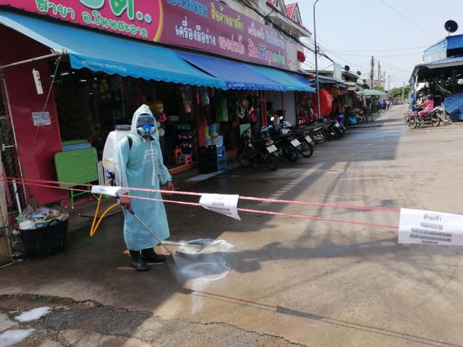 ปิดตลาดสดเทศบาลโนนสะอาด 3 วัน เพื่อล้างและทำลายเชื้อ